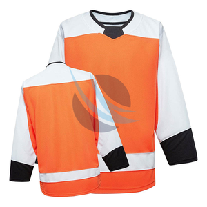 Nouveau Design 100% Polyester Tissu OEM Service Sublimation Hockey Sur Glace Porter Maillots De Hockey Personnalisés - Product Image 4
