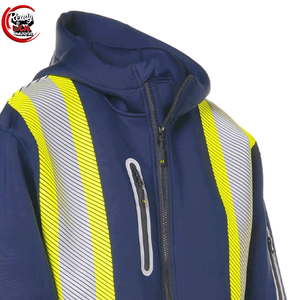 Sweat à capuche à manches longues réfléchissant haute visibilité imperméable de haute qualité pour hommes - Product Image 5