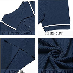 Polo informal de secado rápido para hombre, Camiseta ajustada de manga corta, ropa deportiva de punto, venta al por mayor a granel, OEM del fabricante - Product Image 2