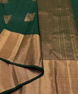Saree exclusif pour les femmes magasin moderne Daily Wear Kanchipuram Saree avec broderie Zari pour un style sans effort. - Product Image 2