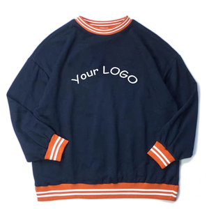 Ensemble sweatshirt et pantalon de survêtement à capuche surdimensionnés en coton sérigraphiés personnalisés sweatshirts à capuche crop top sweatshirt à col rond pour femmes - Product Image 4