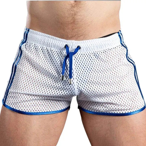 Short de course en maille pour hommes avec logo personnalisé OEM Polyester Broderie personnalisée Style décontracté Décoration de plage Natation - Product Image 1