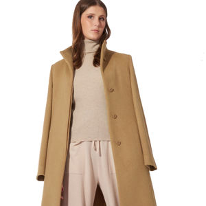 Gabardina Vintage para Mujer con Cinturón |   Abrigo Largo Sostenible 100% Lana |   OEM/ODM Venta al por Mayor - Product Image 1