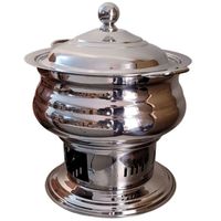 Chauffe-Plats de Luxe Écologique en Acier Inoxydable Argenté pour Buffet, Usage Professionnel en Restaurant, Taille Personnalisée, Haute Qualité Tayyab