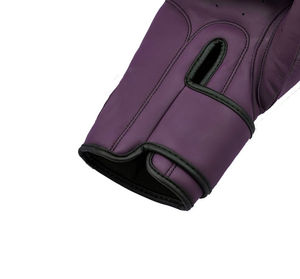 Venta al por mayor logotipo personalizado boxeo Muay Thai Fitness guantes de cuero gancho y bucle guantes de boxeo para hombres y mujeres color granate - Product Image 6