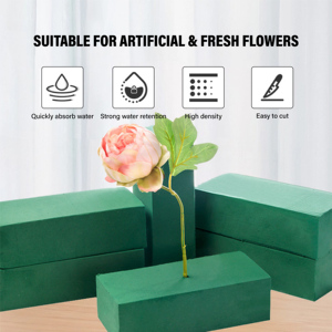 ฟองน้ำดูดซับน้ำสีเขียวทรงกลม สำหรับจัดดอกไม้ DIY โฟมดอกไม้แบบเปียก - Product Image 2