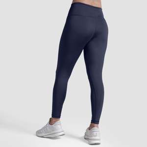 Leggings Navy Run pour femmes, coupe slim, taille haute et basse, style décontracté, pantalon de yoga avec logo imprimé, tissu en spandex, taille XL - Product Image 2