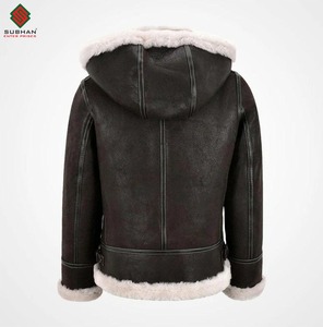 เสื้อแจ็คเก็ตขนแกะมีฮู้ดสำหรับผู้หญิง, เสื้อแจ็คเก็ตขนแกะนักบิน B2 สำหรับผู้หญิง, เสื้อโค้ทบอมเบอร์ทำมือ, เสื้อแจ็คเก็ตหนังแกะสำหรับฤดูหนาว, ของขวัญสำหรับเธอ - Product Image 2