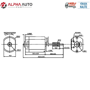 Moteur de verrouillage pour BMW et Opel (expédition depuis le fabricant turc) Code produit: DC232 - Product Image 2