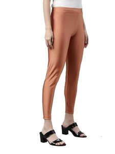 En stock Mujeres Anti Curling Gym Workout Legging Cintura Alta Yoga Fitness Gym Wear Pantalones Leggings curioso color cobre legging - Product Image 4