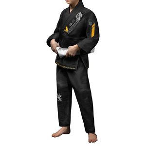 Kimono de Jiu-Jitsu Brésilien pour enfants, 300 g/m², tissage perlé, coton pré-rétréci, logo personnalisé, costume d'arts martiaux avec ceinture - Product Image 1