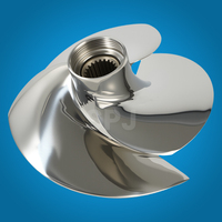Impeller de jet ski de 155,5 mm de diamètre, pas 11/15, 3 pales en acier inoxydable, impeller de moteur à réaction Rotax pour Seadoo GTI SE 130 PWC