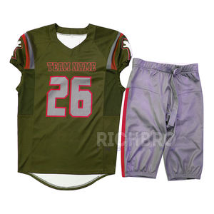 Conjunto de uniformes de equipo de fútbol americano personalizado OEM, camisetas de manga corta con diseño de sublimación de talla grande XL para ropa deportiva de verano - Product Image 6