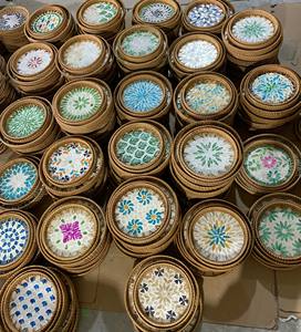 Bandeja de Ratán DISPONIBLE con Incrustaciones de Perlas para Servir en el Hogar y Arreglos de Mesa, Personalizada en Vietnam - Product Image 3