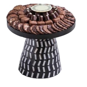 Support à gâteau en incrustation d'os de qualité supérieure, fait à la main, piédestal de service élégant, support rond pour desserts pour boulangerie, hôtel et événements - Product Image 5