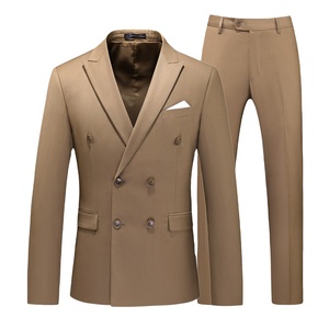 Costume de mariage formel pour homme en laine, style italien, sur mesure, 3 pièces, coupe ajustée, double boutonnage, nouvelle collection automne 2026 - Product Image 1
