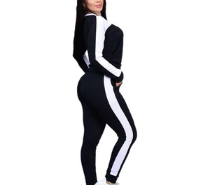 2025 chándal de gran tamaño de Color sólido con logotipo personalizado para mujer, chándal básico de dos piezas de algodón de alta calidad para mujer, conjuntos - Product Image 2
