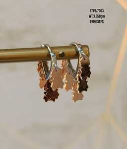 charm Jewelry 925 <b>silver</b> rose gold plated Minimalist <b>Earrings</b> For Women Girls Wholesale Factory <b>Huggie</b> <b>Earring</b> - Product Image 3