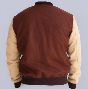 2025 nuevo diseño clásico Letterman Varsity chaqueta Retro béisbol bombardero abrigo para hombres - Product Image 3
