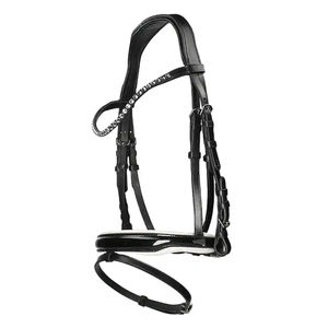Forme anatomique de bride de cheval en cuir fantaisie personnalisable avec casque rembourré doux pour le confort d'équitation caractéristique durable - Product Image 1