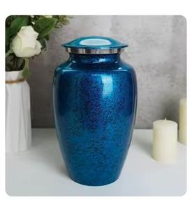 Urnas de cremación de metal hechas con cuidado para honrar recuerdos banda grabada y urnas de cremación con acabado de textura de mármol - Product Image 5