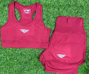 Ensemble de yoga léger personnalisé pour femmes, motif uni, vêtements de fitness, taille élastique pour l'exercice en plein air, faible MOQ, équipement de yoga sans couture - Product Image 1