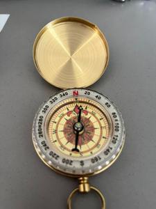 Brújula Náutica Antigua de Latón Macizo, Instrumento de Navegación Marítima de Bolsillo, para Campamento, Viajes, Aventuras, Regalo - Product Image 6