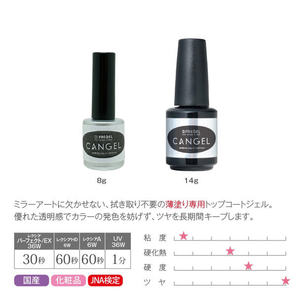 Presto Gel Non-Wipe <b>Clear</b> UV Nail Polish 14g Base Coat for Nail Art Can-14 - Product Image 3