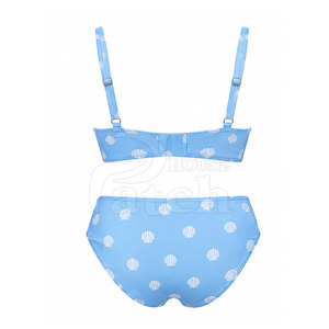 Ensemble bikini femme personnalisé, maillot de bain deux pièces à coupe haute, tissu extensible, tendance, vêtements de plage, collection été pour les vacances et les stations balnéaires - Product Image 3
