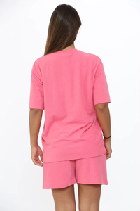 ชุดกางเกงขาสั้น2ชิ้นผ้ายีนส์แบบลำลองสำหรับผู้หญิงชุดกางเกงขาสั้น2ชิ้นสำหรับฤดูร้อน - Product Image 3