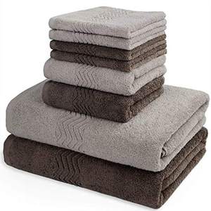 Ensemble 24 pièces 100% coton serviettes de bain noir luxe OEM ODM style maison spa hôtel utilisation haute couleur comprend 2 draps de bain essuie-mains - Product Image 4