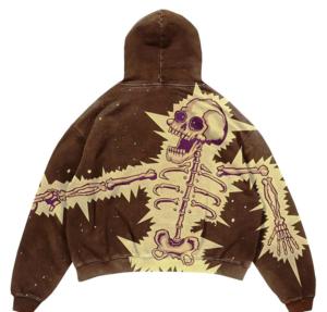 Sweat-shirt unisexe personnalisé en coton éponge épaules tombantes coupe ample motif imprimé poches hiver sweat à capuche léger - Product Image 6