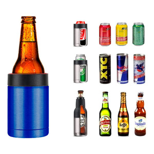 <b>3</b>-in-1 Insulated Can Holder, Stainless Steel Beer Thermos - Assorted Colors - Product Image 2