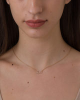 Collier Lol en or classique avec diamant, design créatif, sertissage de pavés, cadeau unique, bijoux, style vintage, testeur de diamants, lien de passage