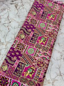 Tela de seda crepé pura con estampado de posición lista para stock para tela de seda 100% tela de seda de trabajo de codificación de proveedor indio - Product Image 5