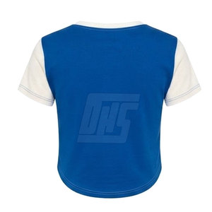 Camiseta Corta Personalizada para Mujer, Moda de Verano, Manga Corta, Corte Ajustado, Ropa Casual, Venta al Por Mayor - Product Image 6