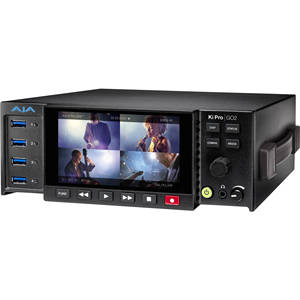เครื่องบันทึก/เล่นมัลติมีเดียและเสียง AJA Ki Pro GO2 แบบหลายช่องสัญญาณ รองรับ H.264/H.265 - Product Image 1