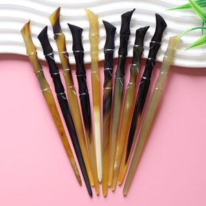 THIS HANDMADE POLISHED BUFFALO HORN HAIR ACCESSORIES Hair Fork Stick <b>Barrettes</b> <b>Clips</b> for Jewelry Matiss Hair Styling - Product Image 3