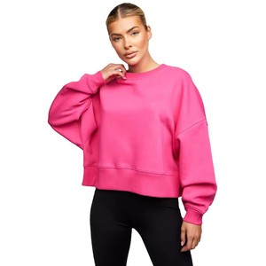 Sudadera de cuello redondo para mujer de gran tamaño con nuevo diseño, sudaderas lisas para mujer, Jersey/suéter holgado a la moda - Product Image 1