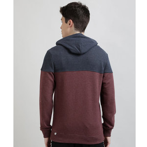 Sudadera Ligera con Cremallera Completa de Dos Tonos 100% Algodón para Hombre al por Mayor, con Logotipo Personalizado OEM, Estilo Urbano, Invierno - Product Image 2