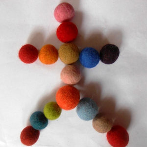 Factory Supply Natural Colorful <b>Wool</b> Felt Balls Modern Design Economically Customized Christmas Tree Decoration Home Decor - Product Image 1