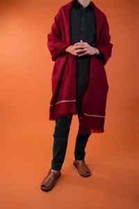 Men's Elegant Winter <b>Wool</b> Shawl Breathable 300g Soft Warm Traditional Solid Color Formal <b>Wrap</b> - Product Image 5