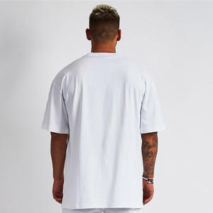 Nueva colección de primavera/verano para hombre/mujer, camiseta de manga corta holgada transfronteriza, Material de algodón de Color negro sólido Simple - Product Image 3