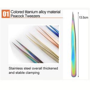 Pinzas de extensión de pestañas de grado de salón, herramienta de pestañas profesional para aislamiento y volumen de pestañas, ligeras, duraderas y fáciles de manejar - Product Image 4