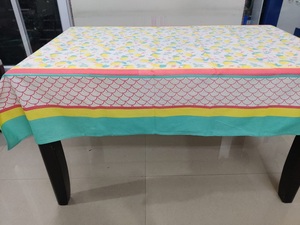 100% Cotton <b>Tablecloth</b> Customs Printed Organic Ecofriendly Sustainable Table Linen Manufacturer Bulk Order From India - Product Image 2