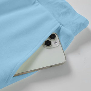 Ensembles courts à capuche avec fermeture éclair pour hommes ensembles courts à capuche unisexe respirants personnalisés ensembles de shorts à capuche à séchage rapide - Product Image 6