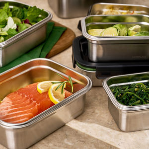 ล็อกล็อกล็อก2037ออกง่ายต่อการจัดการภาชนะเก็บของที่เก็บของในครัวที่เก็บของแบบไม่เป็นสนิม LST512กันอากาศเข้า - Product Image 6