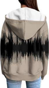 Sweat à capuche zippé surdimensionné pour homme Streetwear personnalisé avec poche kangourou 100% coton vêtements d'hiver pour l'hiver Streetstyle - Product Image 4