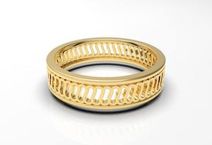 Anillo de Boda Clásico de Plata de Ley 925 Chapado en Oro Amarillo de 18K para Aniversario - Product Image 3