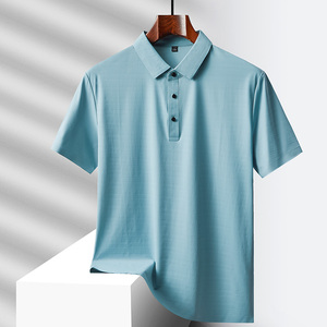 Polyester/coton respirant coupe ajustée d'été de haute qualité décontracté pour les chemises à manches courtes pour les hommes - Product Image 2